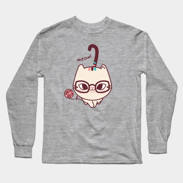 Pochoclo the cat Long Sleeve T-Shirt by strawberrystyle